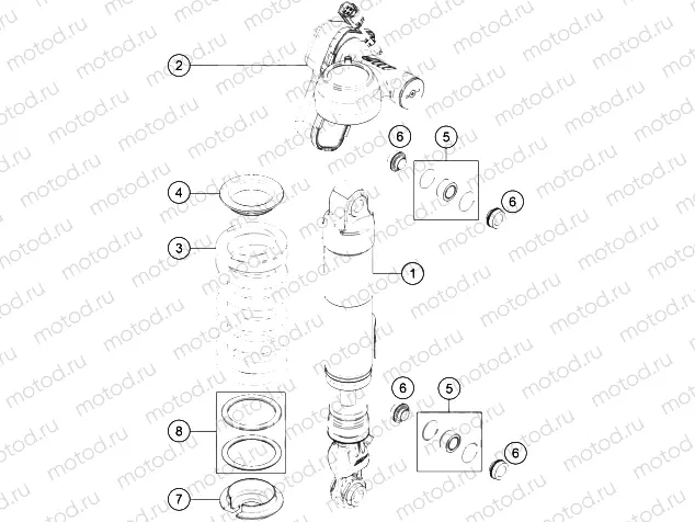 SHOCK ABSORBER DISASSEMBLED