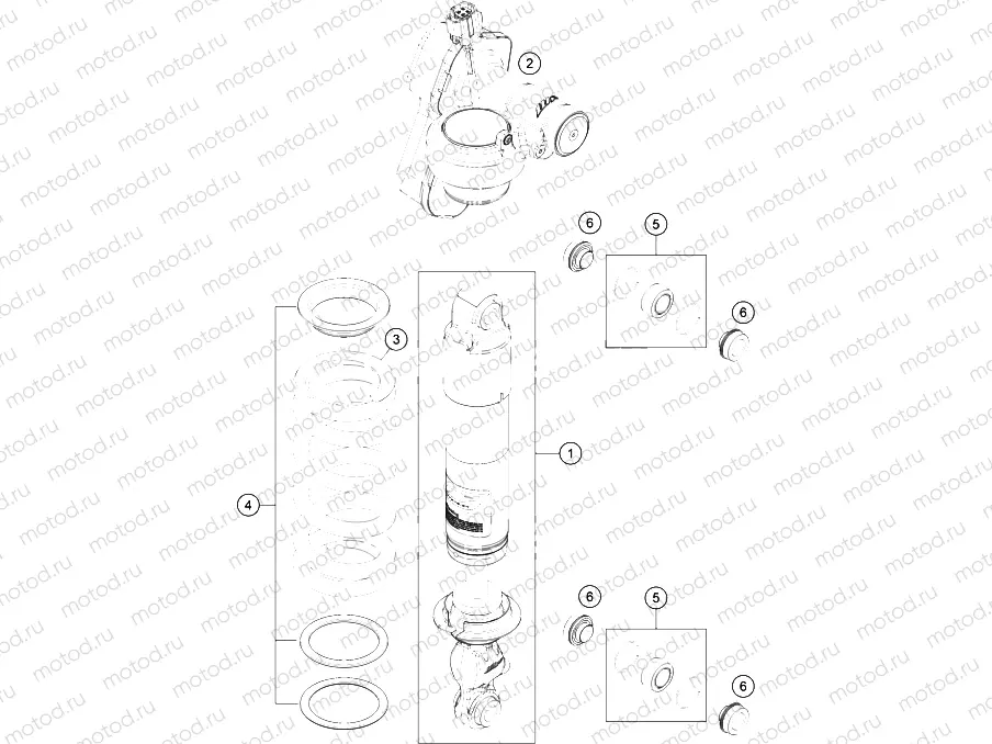 SHOCK ABSORBER DISASSEMBLED