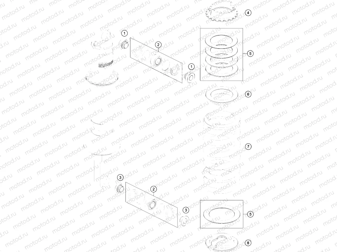 SHOCK ABSORBER DISASSEMBLED