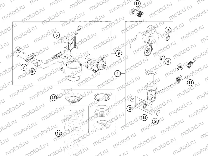 SHOCK ABSORBER DISASSEMBLED
