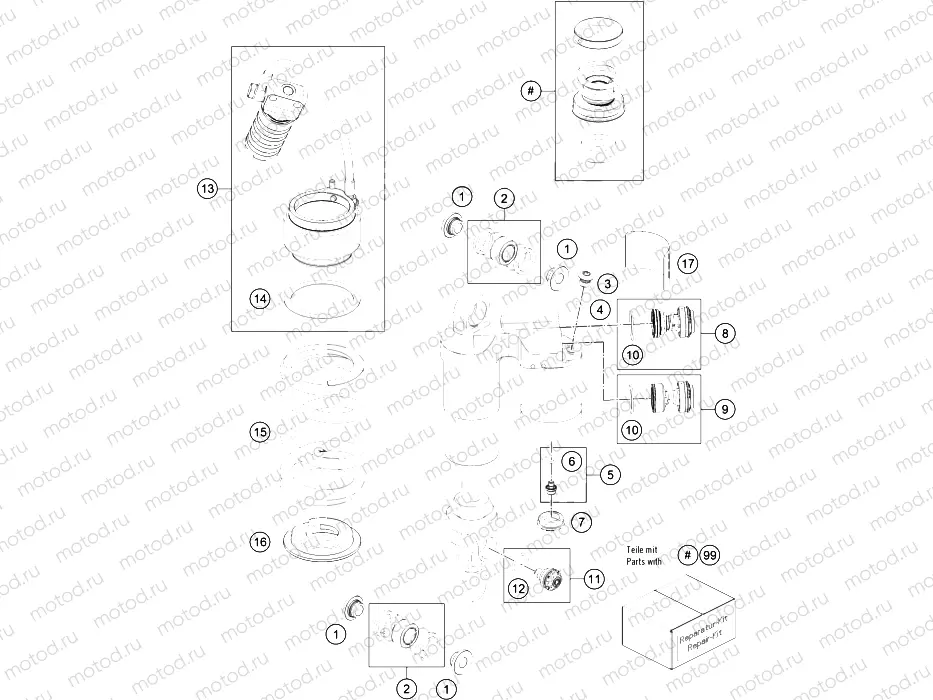 SHOCK ABSORBER DISASSEMBLED