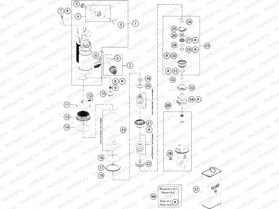 SHOCK ABSORBER DISASSEMBLED|Frame|04