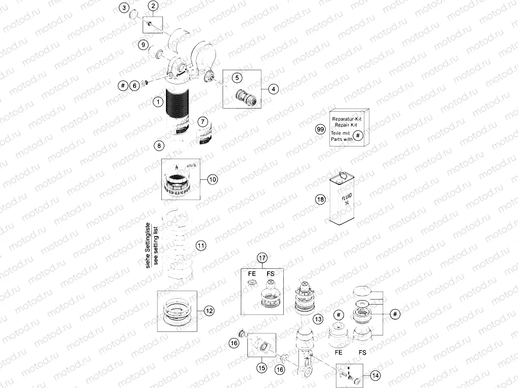 SHOCK ABSORBER DISASSEMBLED|Frame|04