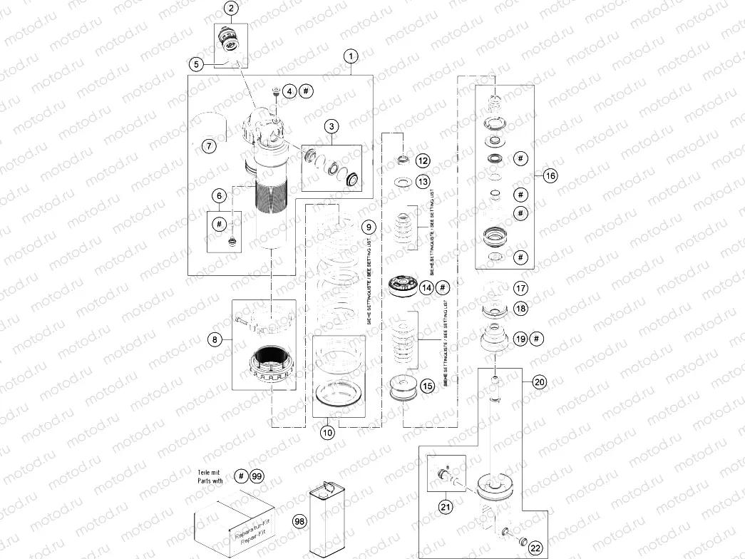 SHOCK ABSORBER DISASSEMBLED|Frame|04
