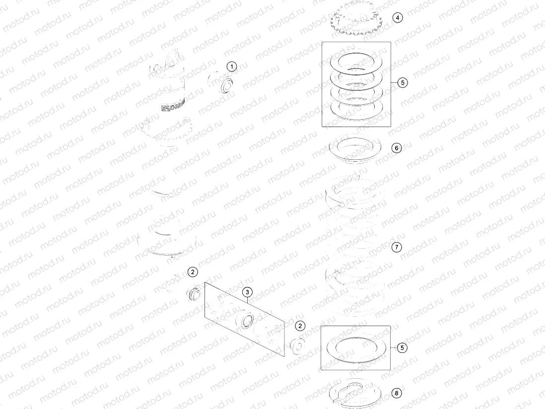 SHOCK ABSORBER DISASSEMBLED|Frame|04
