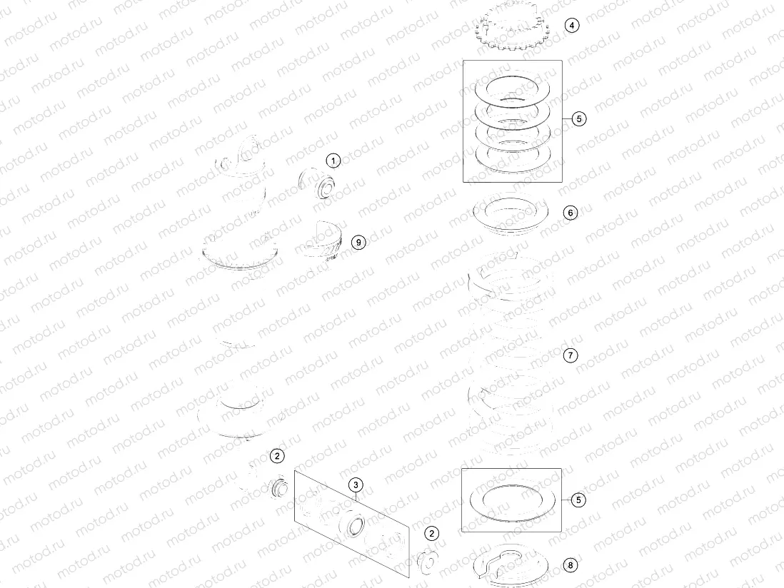 SHOCK ABSORBER DISASSEMBLED|Frame|04