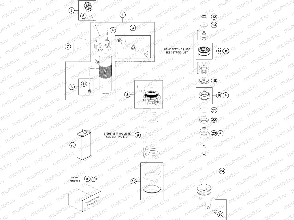 SHOCK ABSORBER DISASSEMBLED|Frame|04