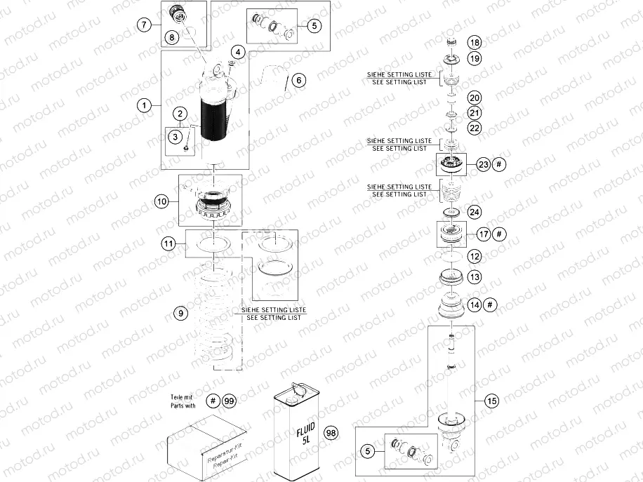 SHOCK ABSORBER DISASSEMBLED|Frame|04