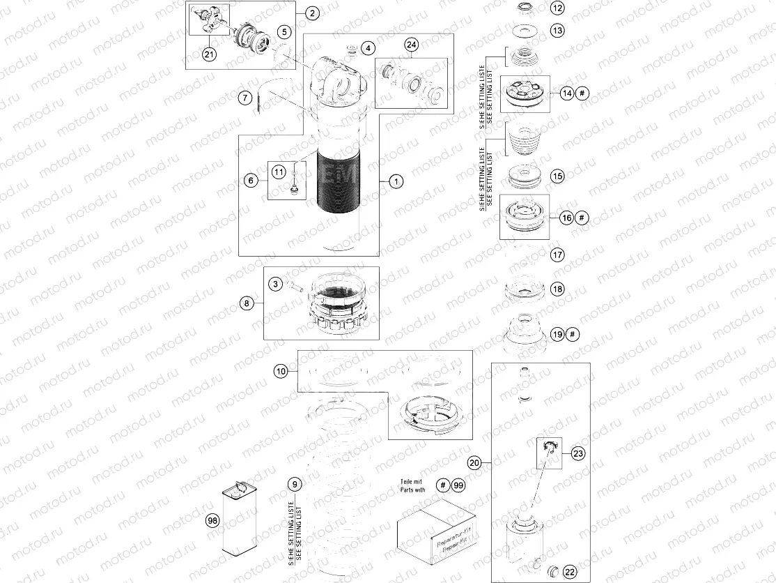 SHOCK ABSORBER DISASSEMBLED|Frame|04