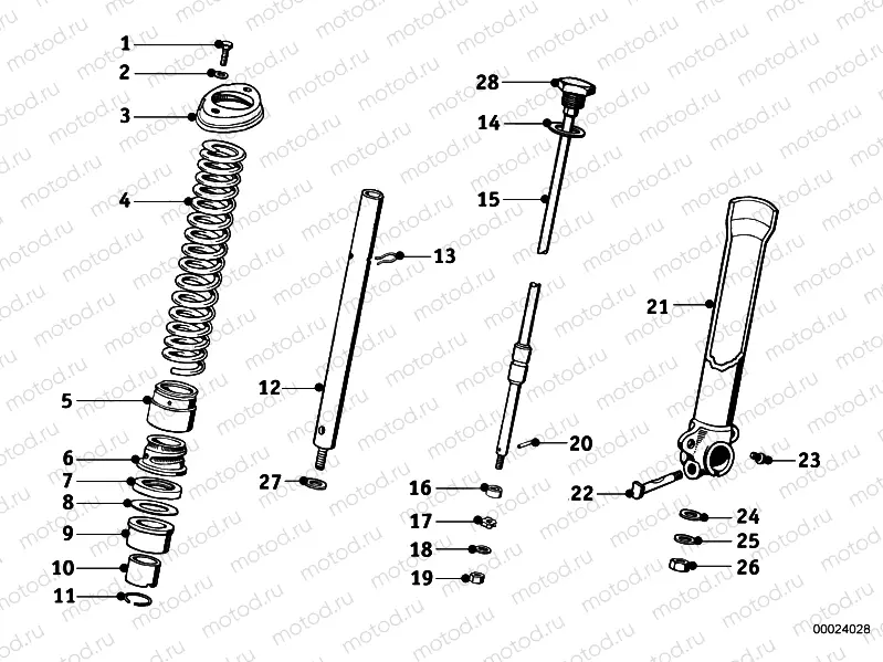Shock absorber, front