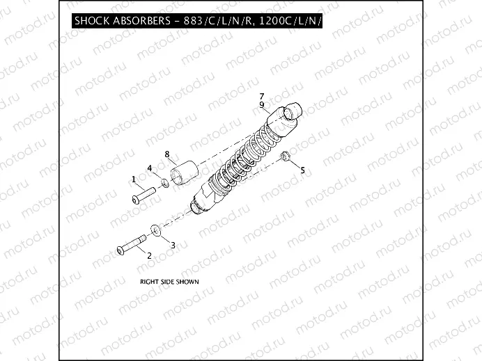 SHOCK ABSORBERS - 883/C/L/N/R, 1200C/L/N/R