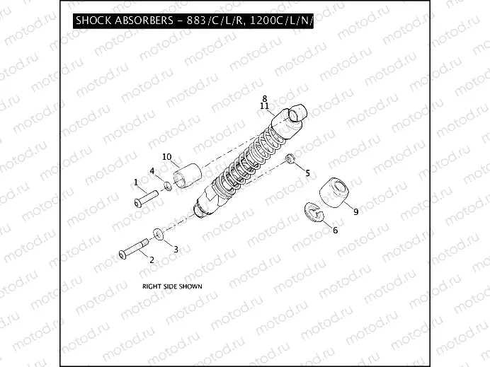 SHOCK ABSORBERS - 883/C/L/R, 1200C/L/N/R
