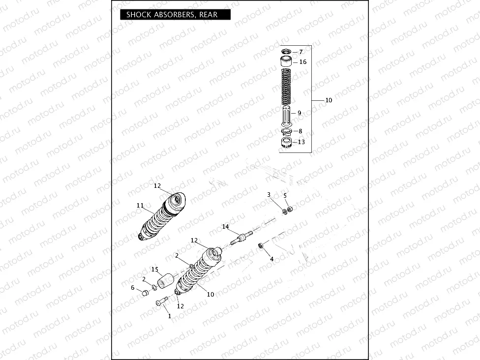 SHOCK ABSORBERS, REAR