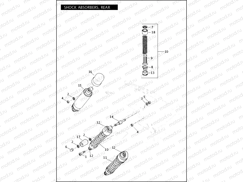 SHOCK ABSORBERS, REAR