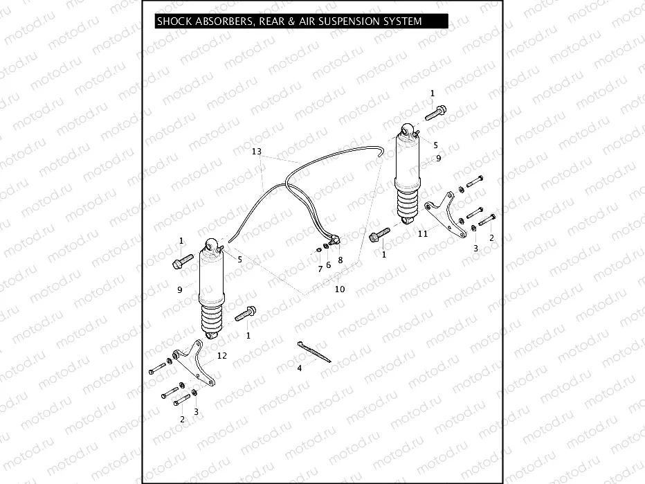 SHOCK ABSORBERS, REAR & AIR SUSPENSION SYSTEM