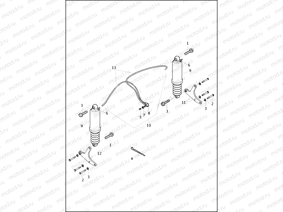 SHOCK ABSORBERS, REAR AND AIR SUSPENSION SYSTEM