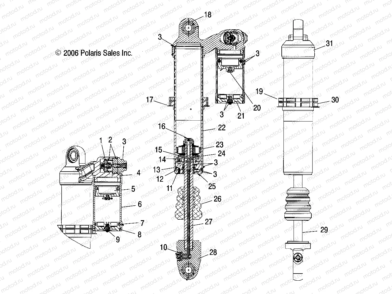 SHOCK | SHOCK, REAR (7043273) - A07GJ50AC (49ATVSHOCKRR7043273)
