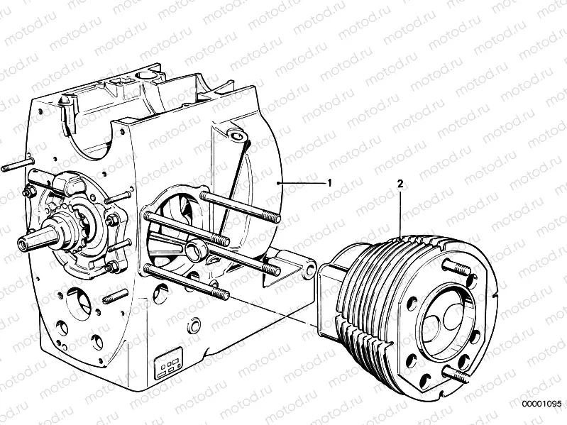 Short engine / Cylinder with pistons Short engine / Cylinder with pistons