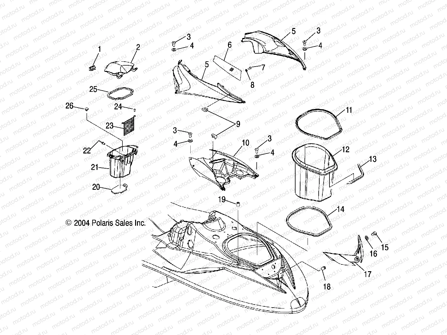 SHROUD and STORAGE - W045304CA/IA/CB/IB/CC/IC (4990559055A04) | SHROUD and STORAGE - W045304CA/IA/CB/IB/CC/IC (4990559055A04)