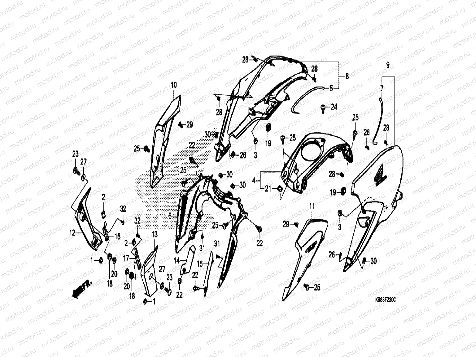 SHROUD & FUEL TANK COVER
