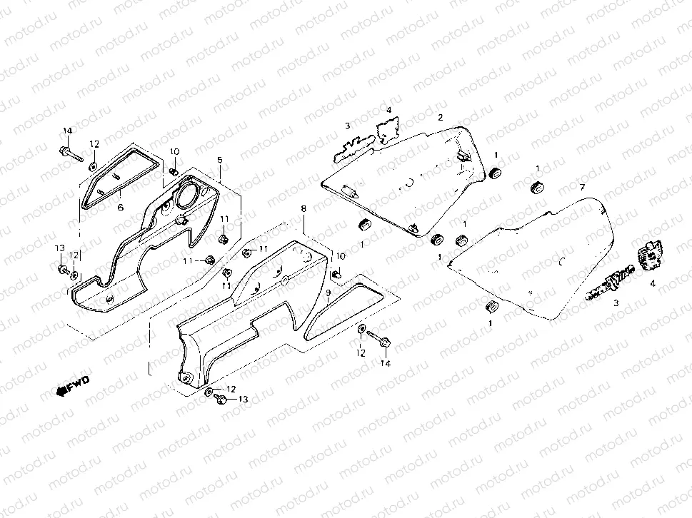 Side cover - Side under cover