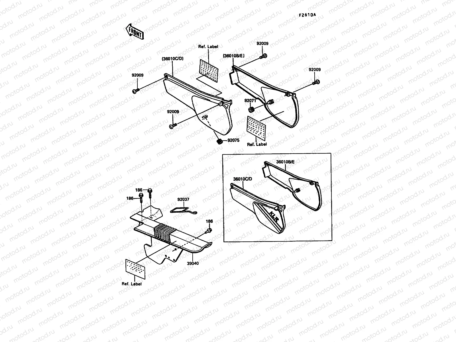 Side Covers/Chain Cover(1/2)(KL250-D6)