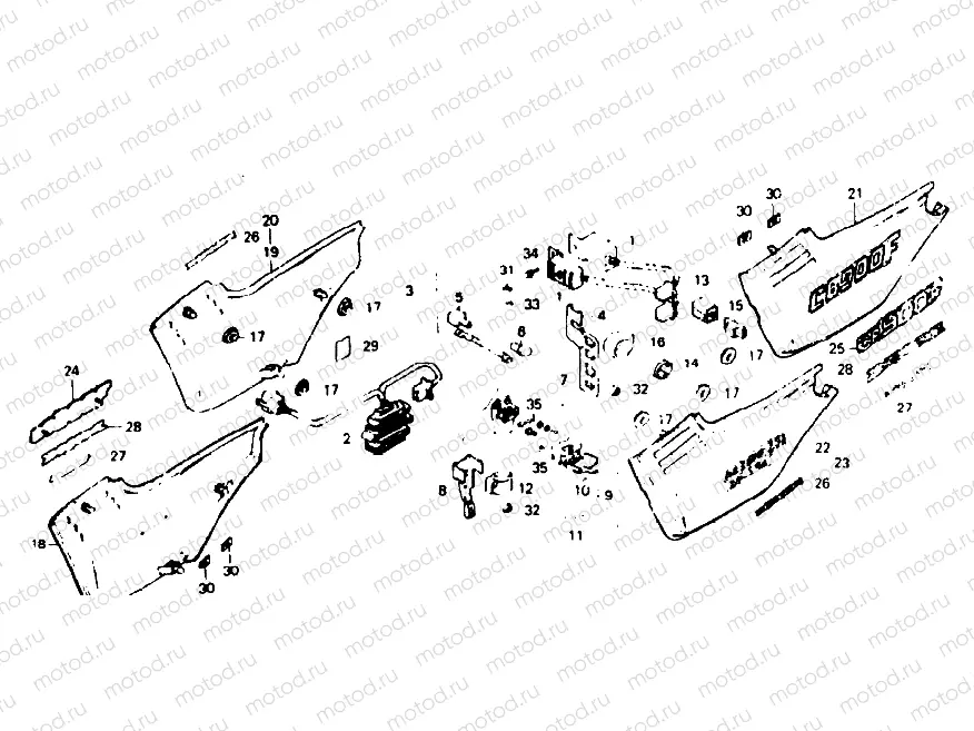 Side cover/Spark unit/Regulator