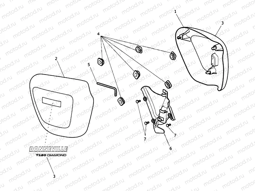 Side Fairing Panels - T120 Diamo