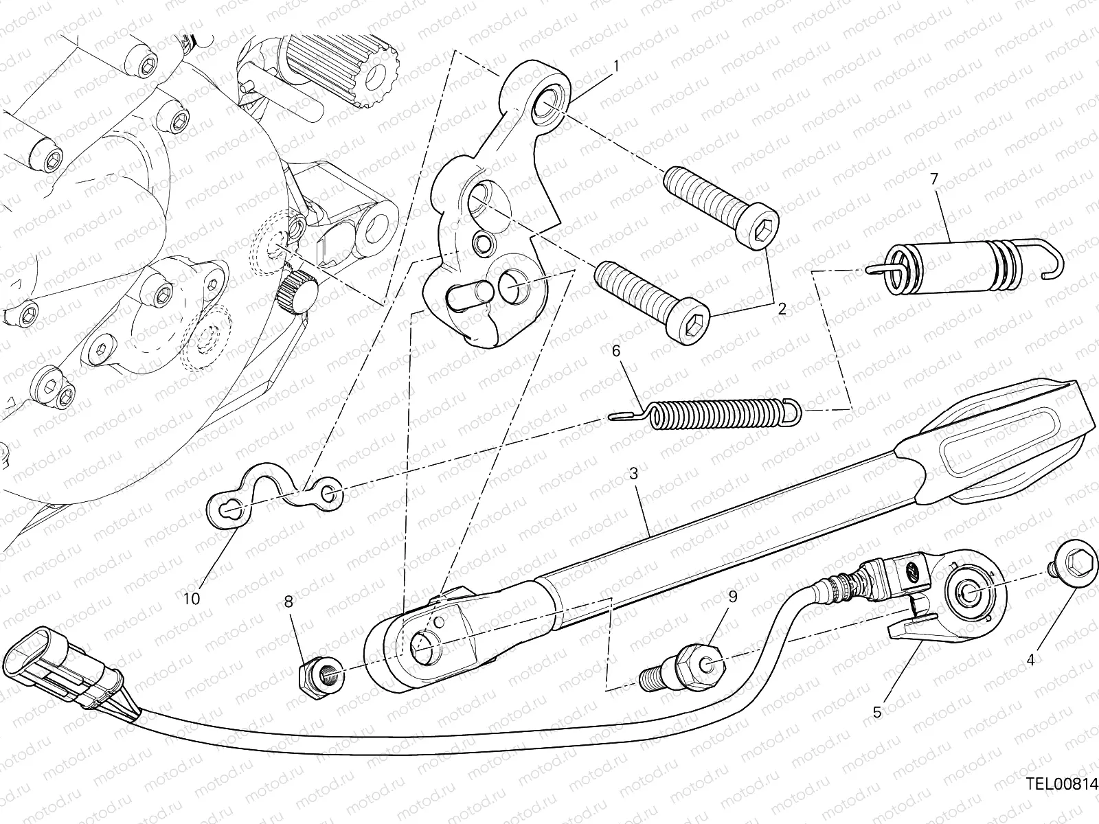 SIDE STAND [MOD:M 821]
