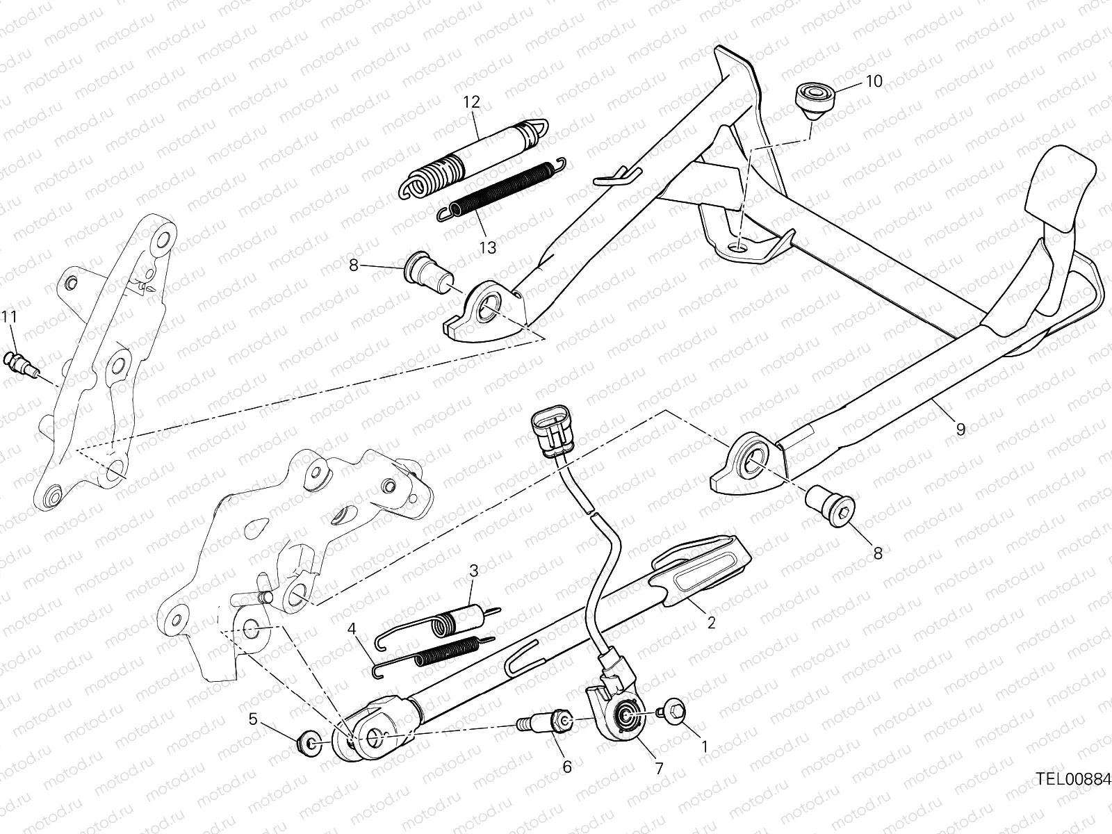 SIDE STAND [MOD:MS1260GT]
