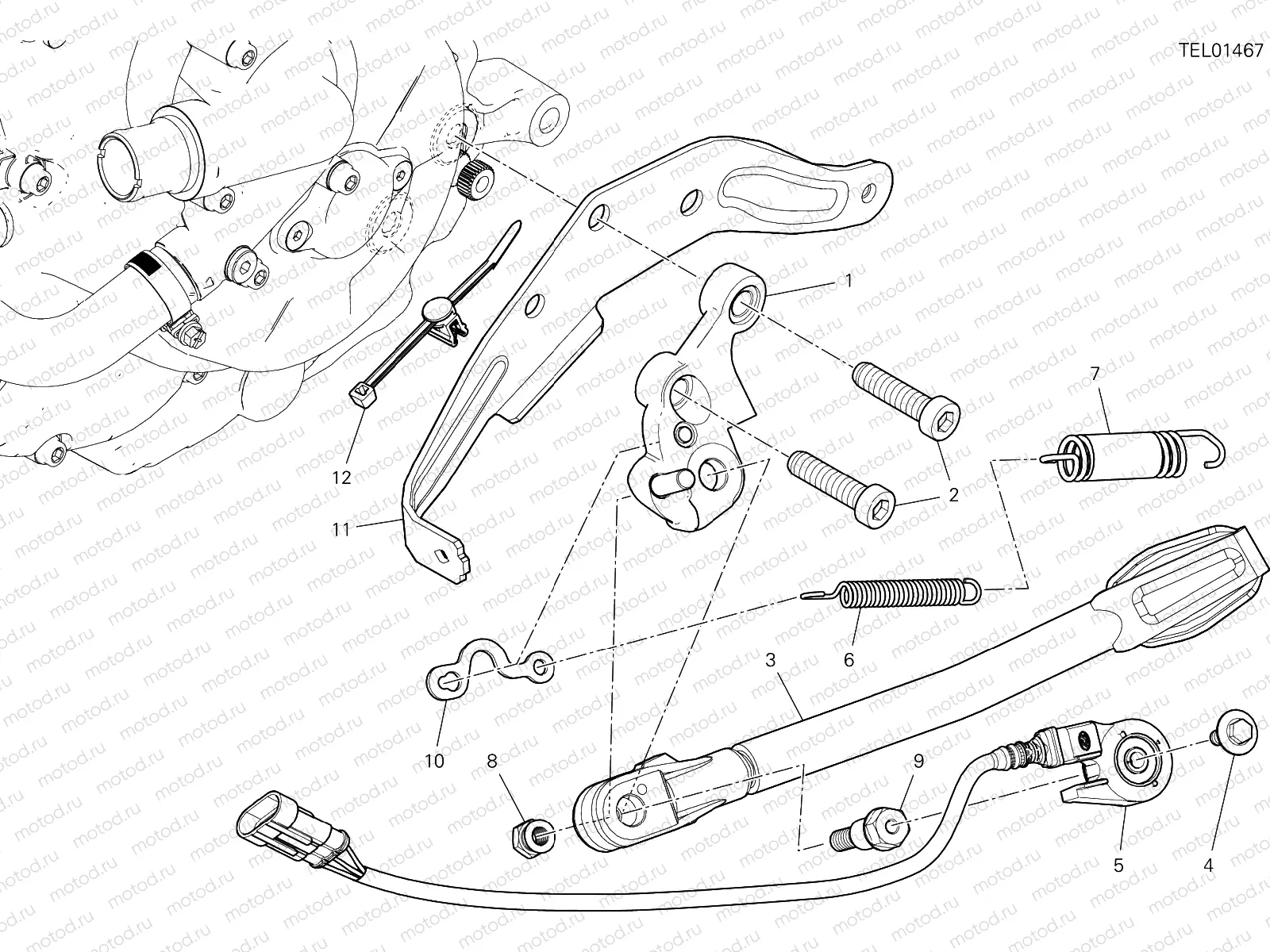 SIDE STAND [MOD:SS 950 S]
