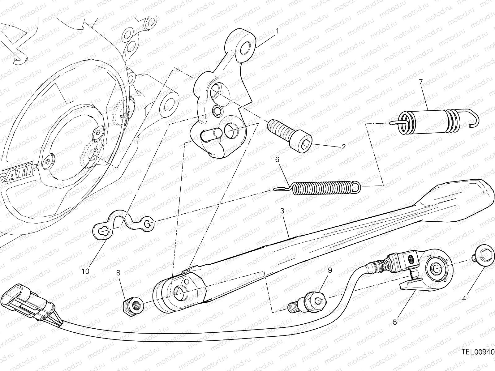SIDE STAND [MOD:XDIAVELS]