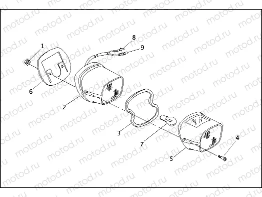 SIDECAR TAIL LAMP - TLE & RLE
