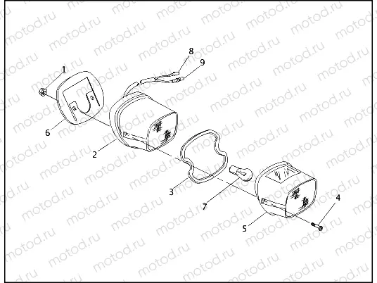 SIDECAR TAIL LAMP - TLE & RLE