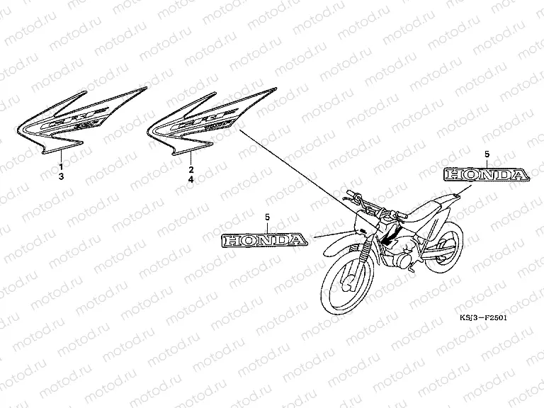 SIGN F-25-1 (CRF80F5 / CRF100F5)