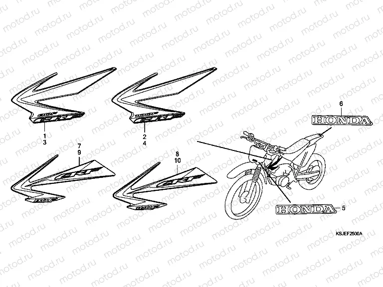SIGN F-25 (CRF80F8.9 / CRF100F8.9, A)