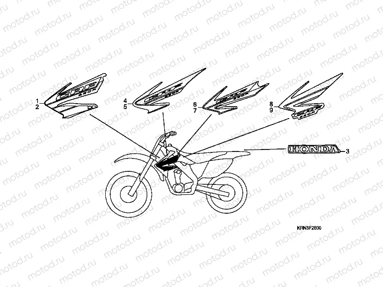 SIGN F-26 (CRF250R4 / 5/6/7)