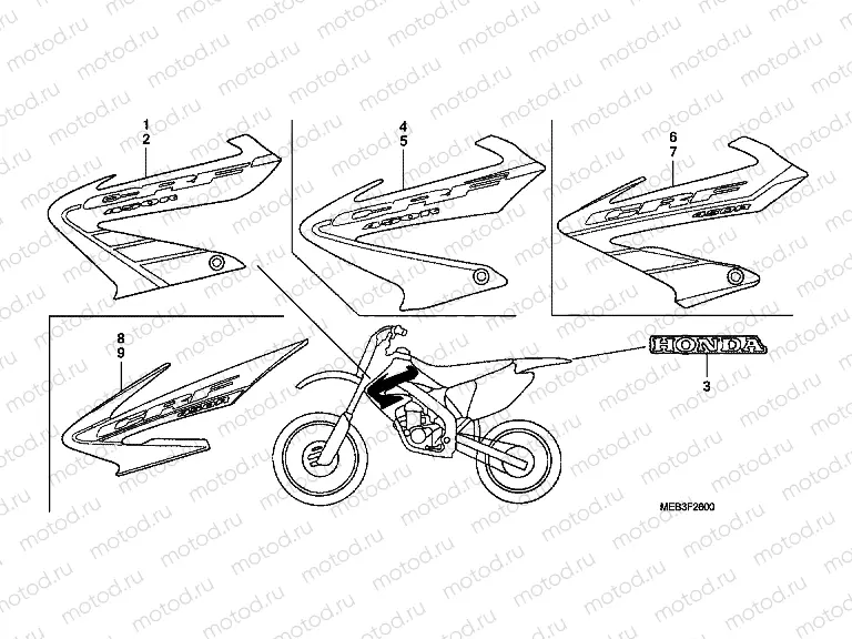 SIGN F-26 (CRF450R2,3,4,5)