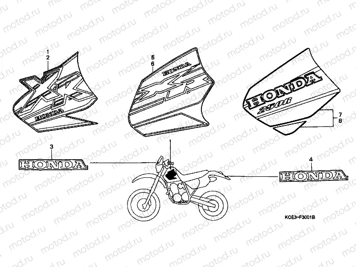 SIGN F-30-1 (XR250RX / Y / 1)