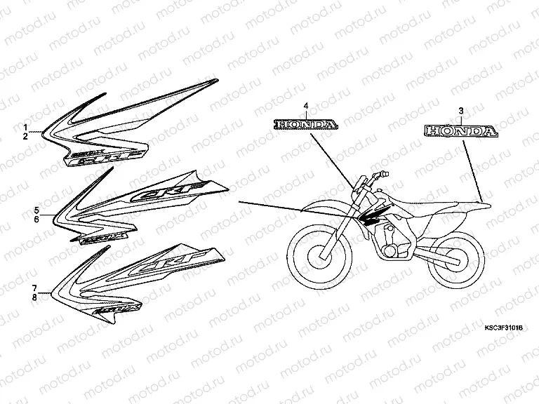 SIGN F-31-1 (CRF250X8 / 9 / B / C)