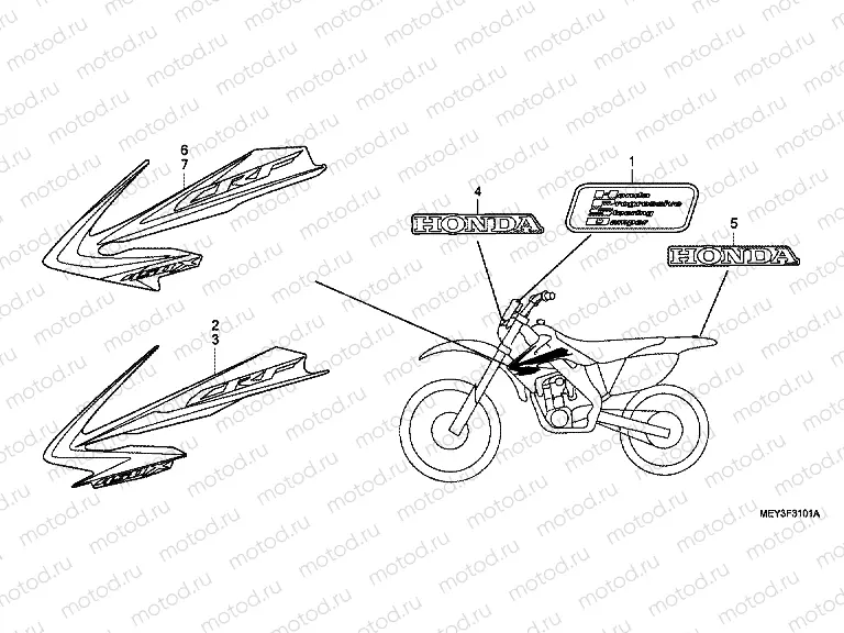 SIGN F-31-1 (CRF450X9, B, C, D)