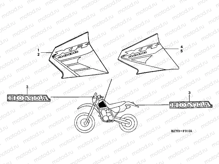 SIGN F-31-3 (XR400R2 / 3)