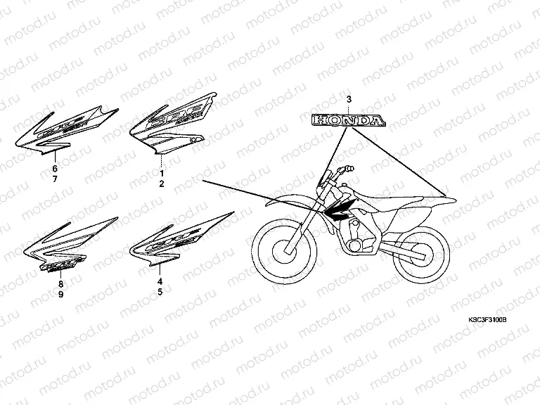 SIGN F-31 (CRF250X4 / 5/6/7)