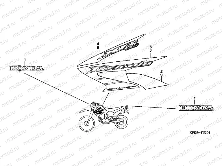 SIGN F-32-1 (XR250HS6 / LS6)