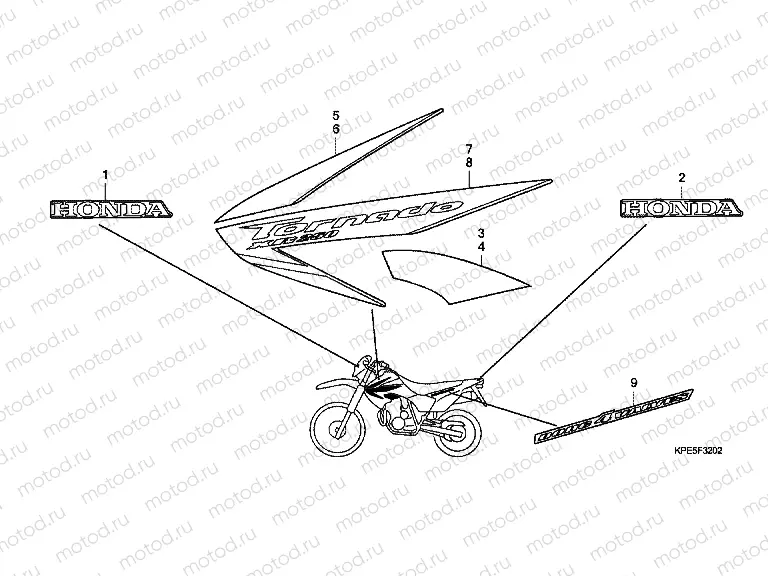 SIGN F-32-2 (XR250HS7 / LS7)