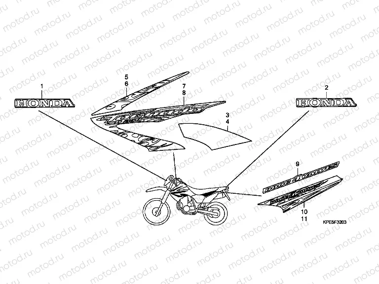 SIGN F-32-3 (XR250HS8 / LS8)