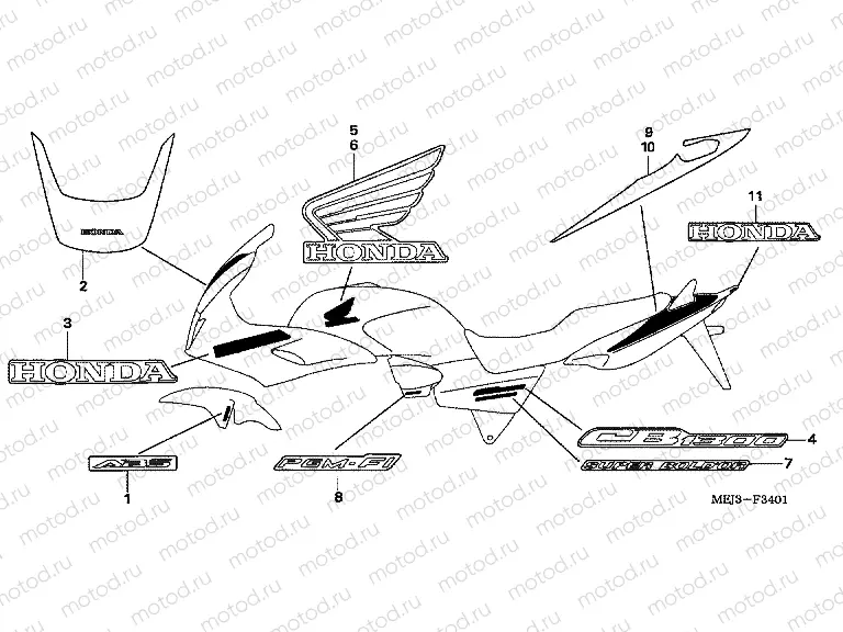 SIGN F-34-1 (CB1300S / SA)