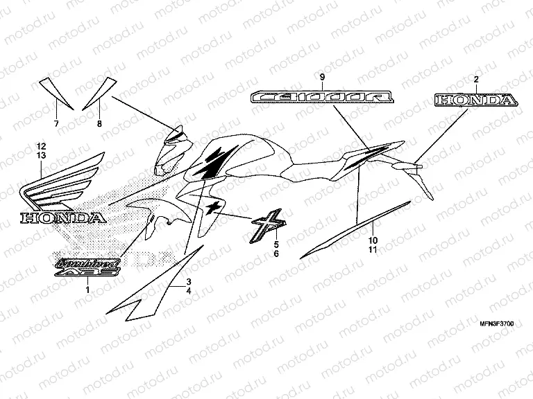 SIGN F-37 (CB1000RD / 1000RAD)