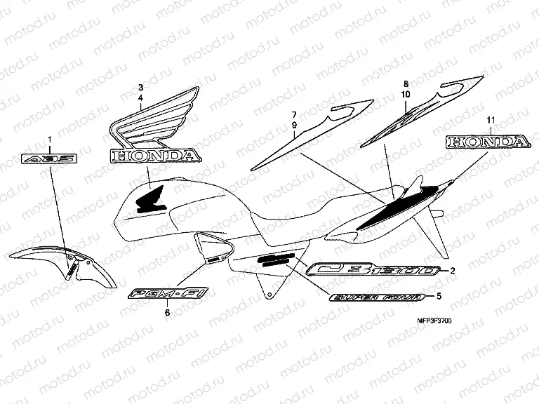 SIGN F-37 (CB1300 / CB1300A)