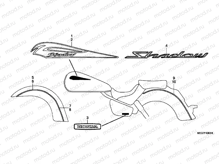 SIGN F-49-1 (VT750CS / C / CA)